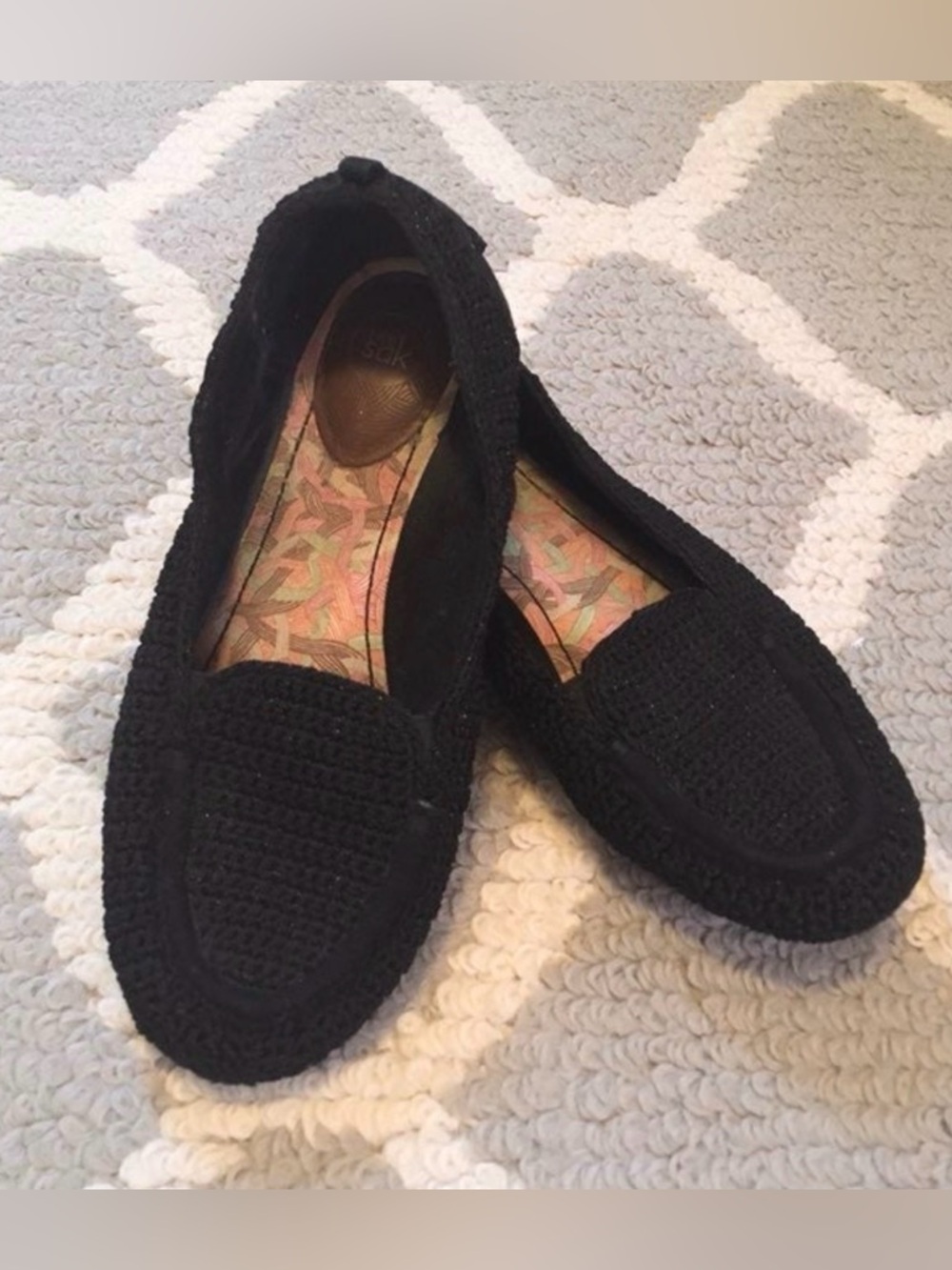 The Sak Crochet Slip On Moccasin Size 6.5